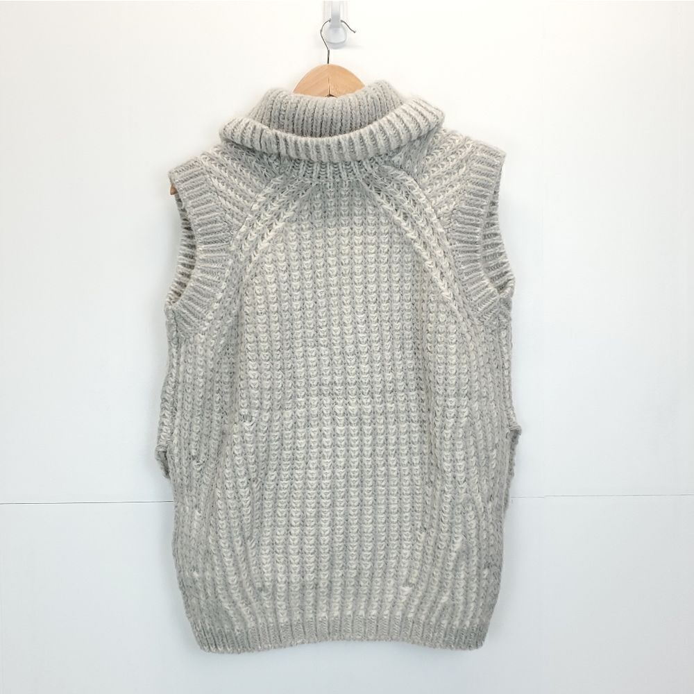 3.1 Phillip Lim Fisherman Rib Cowl Neck Wool Blend Sleeveless Sweater - Picture 7 of 14